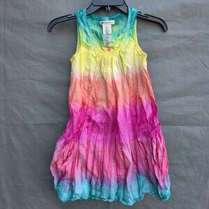 Pandemonium Size 10 Girl's TIE DYE Dress Lined Summer Boho Casual Sleeveless
